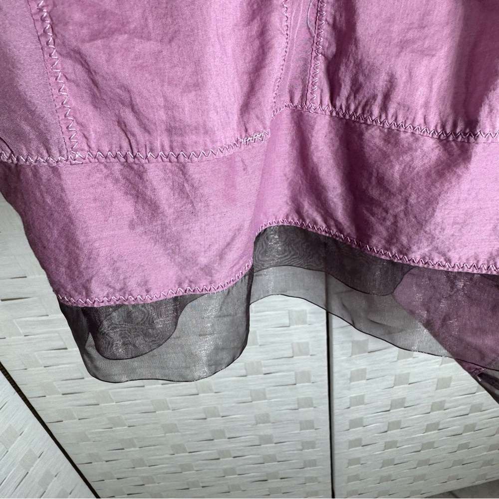 Ann Taylor Loft Lavender Ballerina Type Dress w/Ribbon Waist Sheer Straps Size 8 - Picture 4 of 12